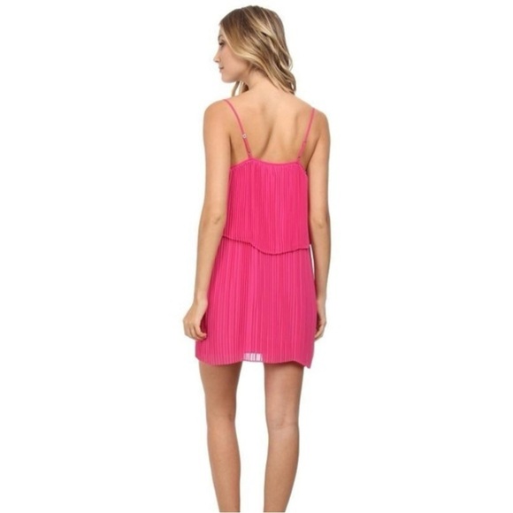 BCBGeneration Pleated Popover Mini Dress in Pink Size S - Picture 3 of 16